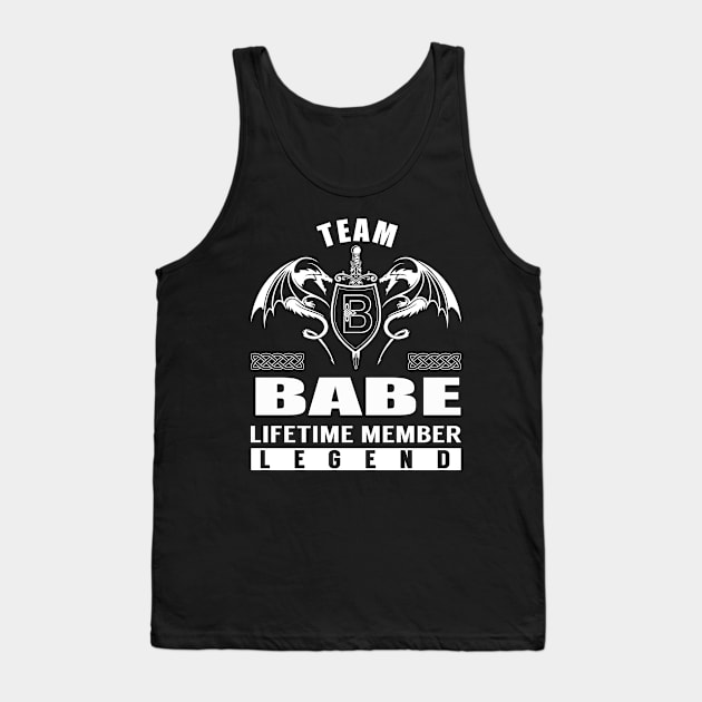 Team BABE Lifetime Member Legend Tank Top by Lizeth